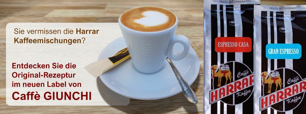 Kaffee Harrar Originalrezeptur jetzt als Caffè Giunchi