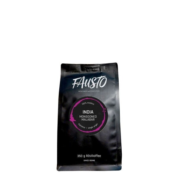 Fausto India Monsooned Malabar 350g ganze Kaffeebohnen Packung