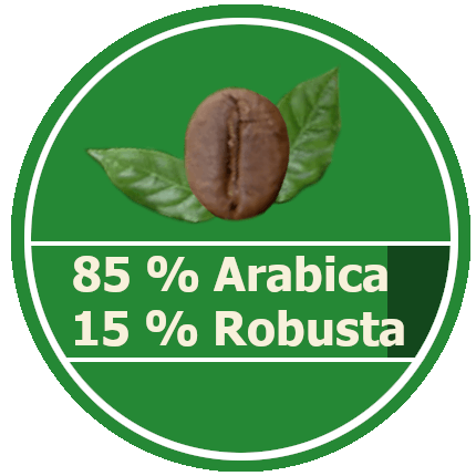 85% Arabica 15% Robusta